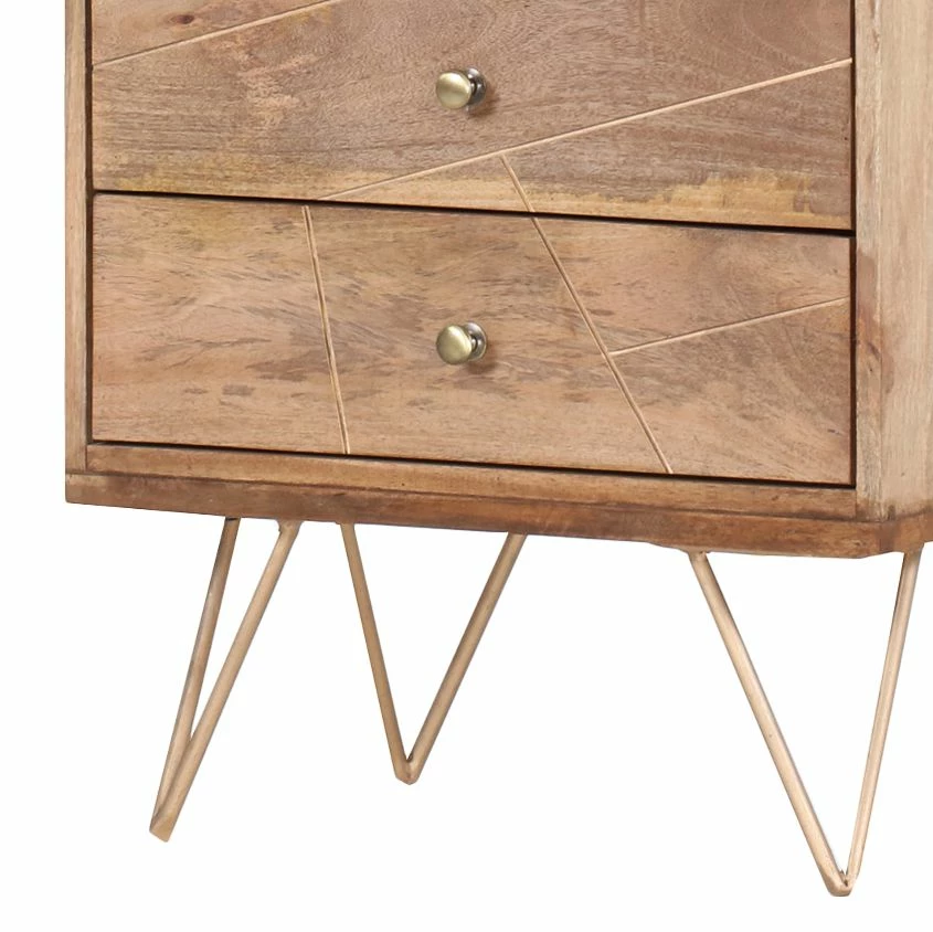 Ars manufacti Regal Argallo - Mango massiv / Metall - Mango / Gold 5 Ars manufacti Regal Argallo - Mango massiv / Metall - Mango / Gold – Bild 3