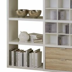 Fredriks Regal Concept V - Cremeweiß / Eiche Natur -Möbel Verkäufe 2024 regal concept v weiss eiche dekor 1993978