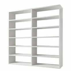 Loftscape Bücherregal Empire - Cremeweiß - Höhe: 221 cm - Breite: 241 cm