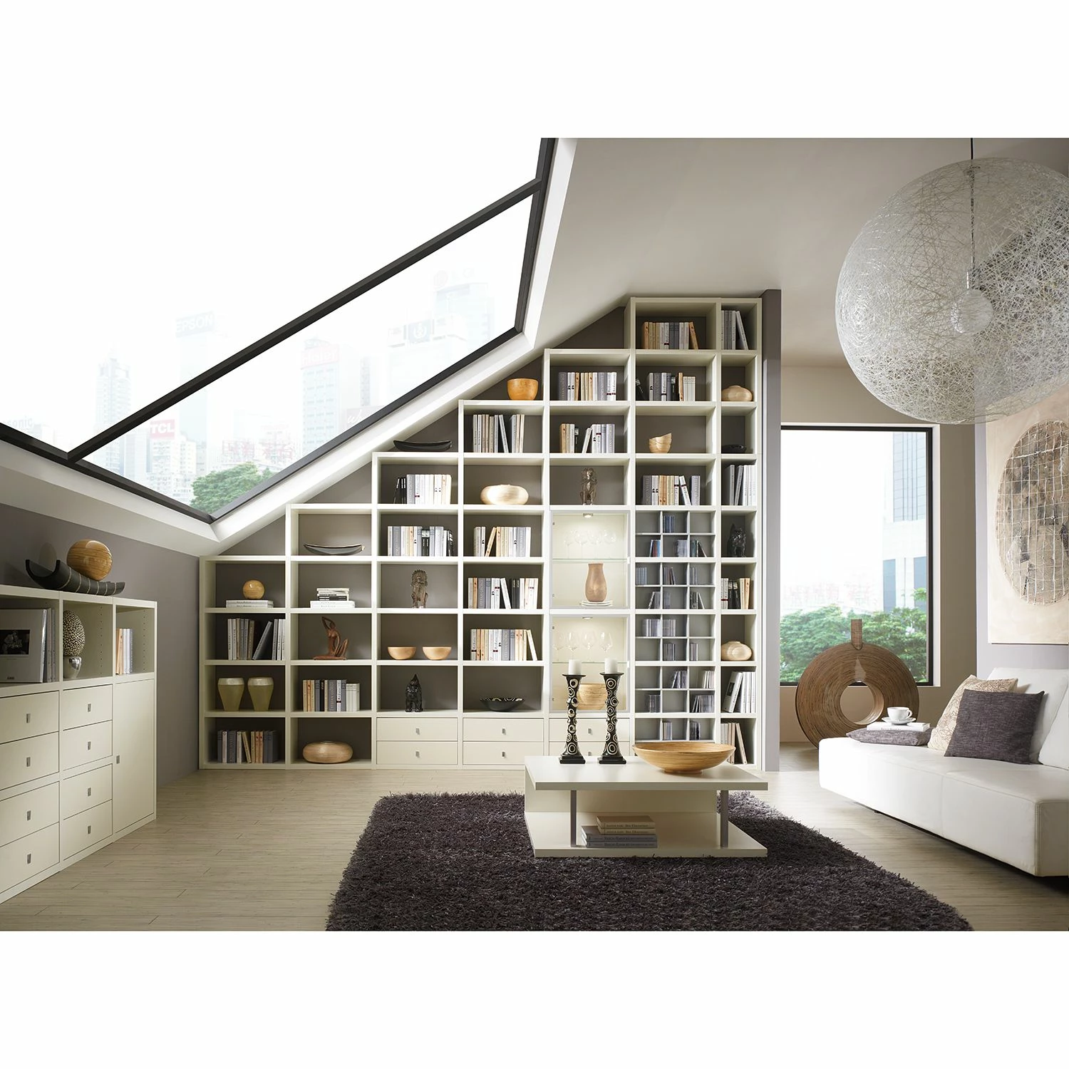 Fredriks Regal Concept XVI (inkl. Beleuchtung) - Hochglanz Weiß 4 Fredriks Regal Concept XVI (inkl. Beleuchtung) - Hochglanz Weiß – Bild 2