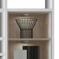 Fredriks Regal Emporior II - Weiß / Eiche Sonoma Dekor - Mit Beleuchtung -Möbel Verkäufe 2024 regal emporior ii weiss sonoma eiche dekor 289562