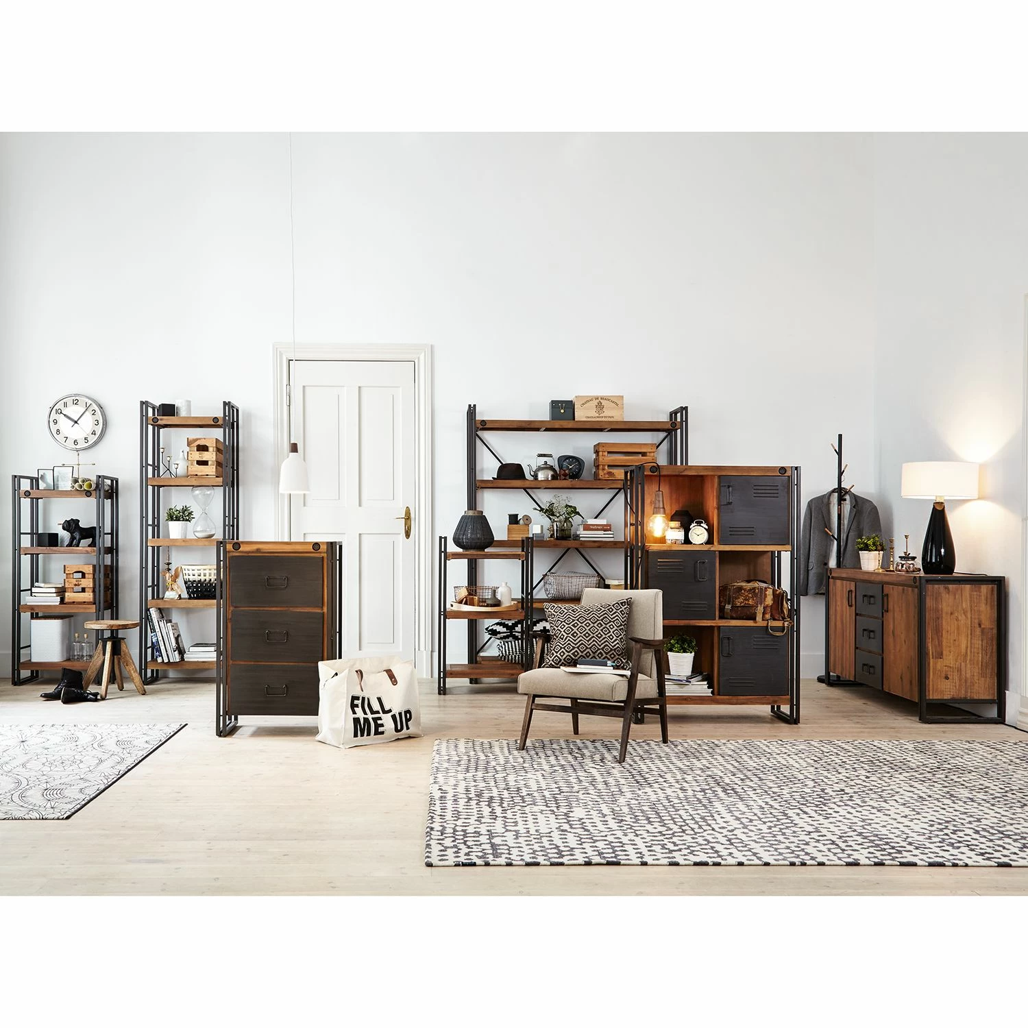 Ars manufacti Regal Manchester II - Akazie massiv / Metall - Akazie / Anthrazit 6 Ars manufacti Regal Manchester II - Akazie massiv / Metall - Akazie / Anthrazit – Bild 4