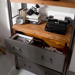 Ars manufacti Regal Manchester VI - Akazie teilmassiv / Metall - Akazie / Anthrazit -Möbel Verkäufe 2024 regal manchester vi anthrazit akazie dekor 4877256