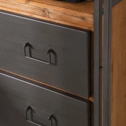 Ars manufacti Regal Manchester VI - Akazie teilmassiv / Metall - Akazie / Anthrazit -Möbel Verkäufe 2024 regal manchester vi anthrazit akazie dekor 4877264