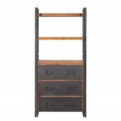 Ars manufacti Regal Manchester VI - Akazie teilmassiv / Metall - Akazie / Anthrazit -Möbel Verkäufe 2024 regal manchester vi anthrazit akazie dekor 4877276