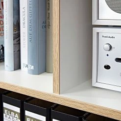 Germania Regal Neston II - Matt Weiß / Eiche Sanremo Dekor -Möbel Verkäufe 2024 regal neston ii supermatt weiss eiche sonoma dekor 637726