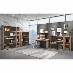 Fredriks Regal Rya II - Balkeneiche Dekor - Höhe: 113 cm -Möbel Verkäufe 2024 regal rya i hochglanz grau 113 cm 5235832