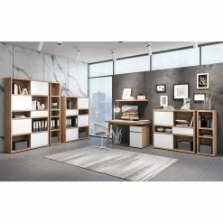 Fredriks Regal Rya II - Balkeneiche Dekor - Höhe: 113 cm -Möbel Verkäufe 2024 regal rya i hochglanz weiss 113 cm 5235780