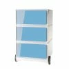 EasyOffice by Paperflow Rollcontainer easyBox I - Weiß / Hellblau