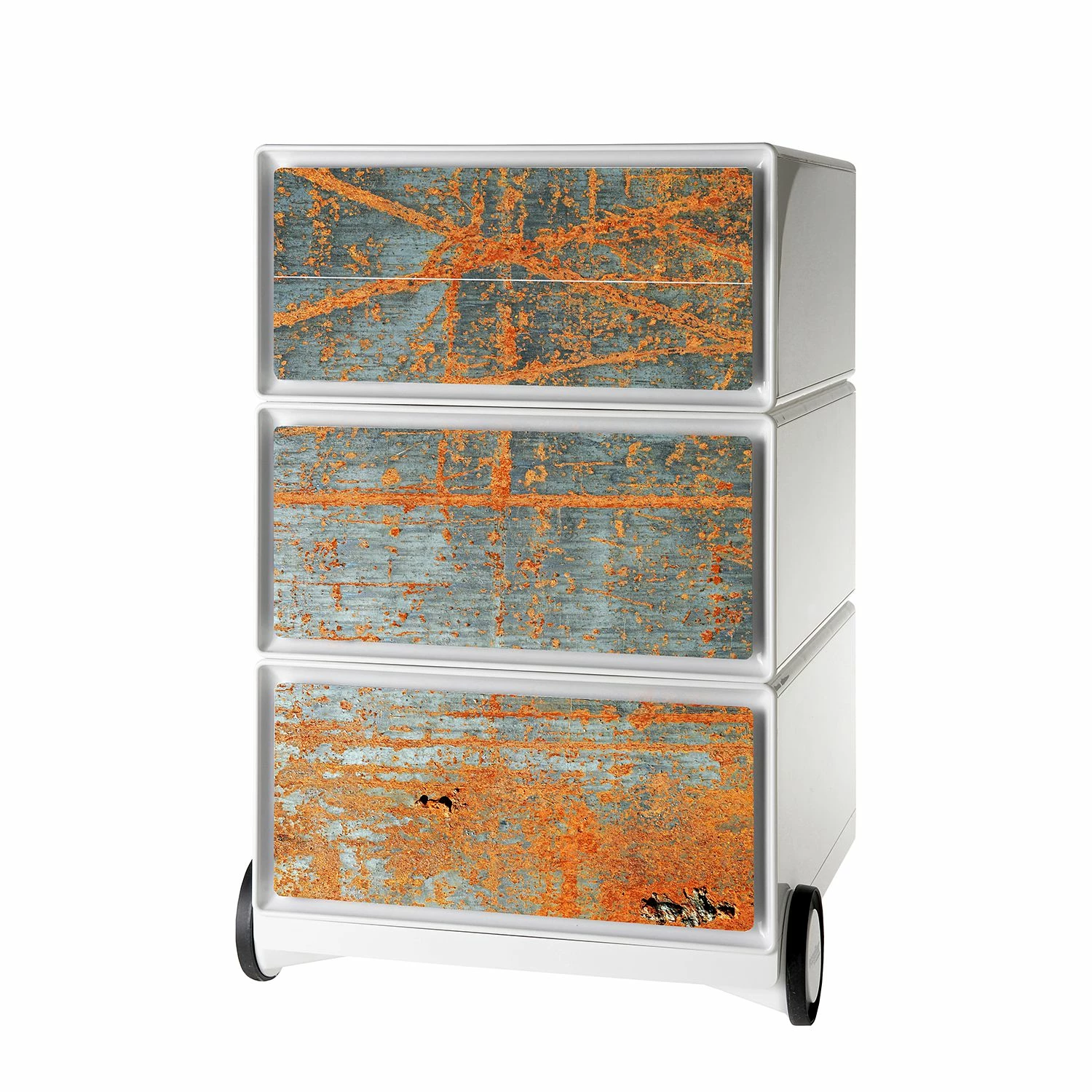 EasyOffice by Paperflow Rollcontainer easyBox Matieres - Grau/Braun 3 EasyOffice by Paperflow Rollcontainer easyBox Matieres - Grau/Braun