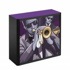 EasyOffice by Paperflow Rollladenschrank easyOffice Musique - Aubergine / Schwarz -Möbel Verkäufe 2024 rollladenschrank easyoffice musique 104 cm 2222950