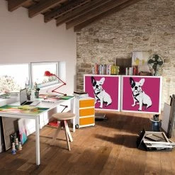 EasyOffice by Paperflow Rollladenschrank easyOffice Pop Art Dog - Weiß / Pink -Möbel Verkäufe 2024 rollladenschrank easyoffice pop art dog weiss pink 3512933