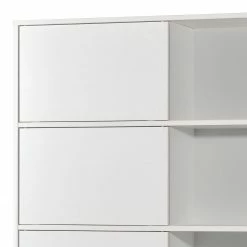 Schiebetürenregal Mingle I - Weiß / Eiche Sonoma Dekor -Möbel Verkäufe 2024 schiebetuerenregal mingle i weiss eiche sonoma dekor 5029164