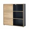 Germania Schiebetürenregal Mingle II - Anthrazit/Eiche Sonoma Dekor -Möbel Verkäufe 2024 schiebetuerenregal mingle ii anthrazit eiche sonoma dekor 5029396