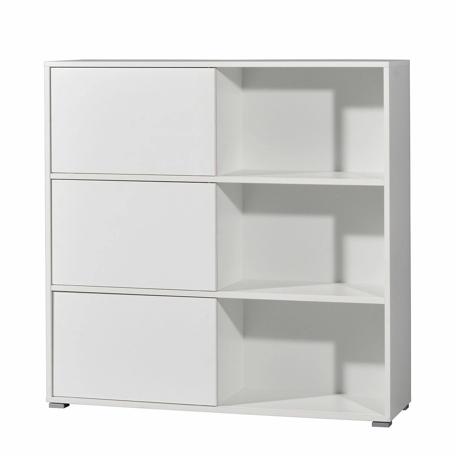 Germania Schiebetürenregal Mingle II - Weiß/Eiche Sonoma Dekor 4 Germania Schiebetürenregal Mingle II - Weiß/Eiche Sonoma Dekor – Bild 2