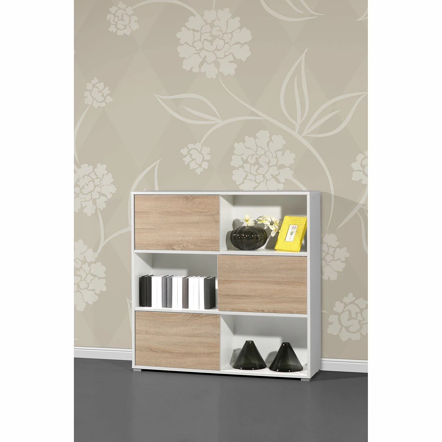 Germania Schiebetürenregal Mingle II - Weiß/Eiche Sonoma Dekor 10 Germania Schiebetürenregal Mingle II - Weiß/Eiche Sonoma Dekor – Bild 8