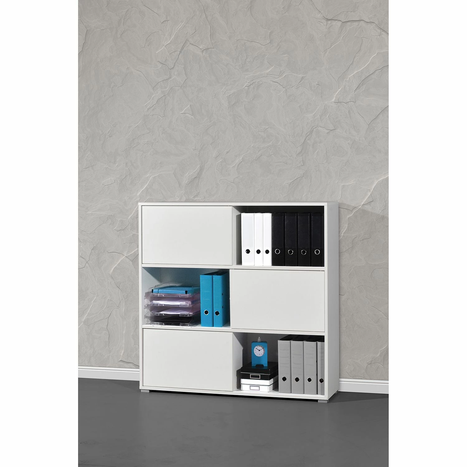 Germania Schiebetürenregal Mingle II - Weiß/Eiche Sonoma Dekor 21 Germania Schiebetürenregal Mingle II - Weiß/Eiche Sonoma Dekor – Bild 19