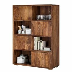 Ars Natura Schiebetürenregal Trangle - Sheesham massiv