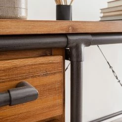 Ars manufacti Schreibtisch Atelier - Akazie teilmassiv / Metall - Akazie / Schwarz -Möbel Verkäufe 2024 schreibtisch atelier akazie teilmassiv metall 3771336