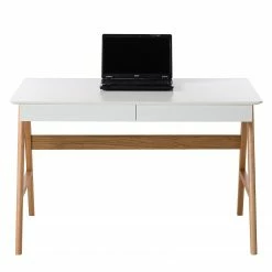 Mørteens Schreibtisch Branno - Eiche teilmassiv - Weiß / Eiche -Möbel Verkäufe 2024 schreibtisch branno eiche teilmassiv weiss eiche 4825472