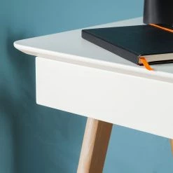 Mørteens Schreibtisch Branno - Eiche teilmassiv - Weiß / Eiche -Möbel Verkäufe 2024 schreibtisch branno eiche teilmassiv weiss eiche 4853436