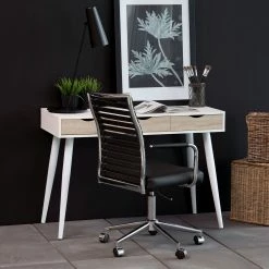 Mørteens Schreibtisch Dingus - Weiß / Eiche -Möbel Verkäufe 2024 schreibtisch dingus weiss eiche furnier 4065812