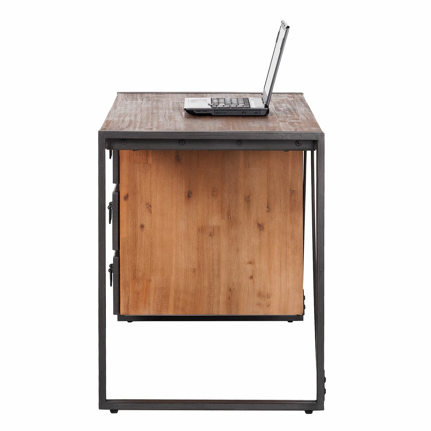 Ars manufacti Schreibtisch Manchester III - Akazie teilmassiv / Metall 7 Ars manufacti Schreibtisch Manchester III - Akazie teilmassiv / Metall – Bild 5