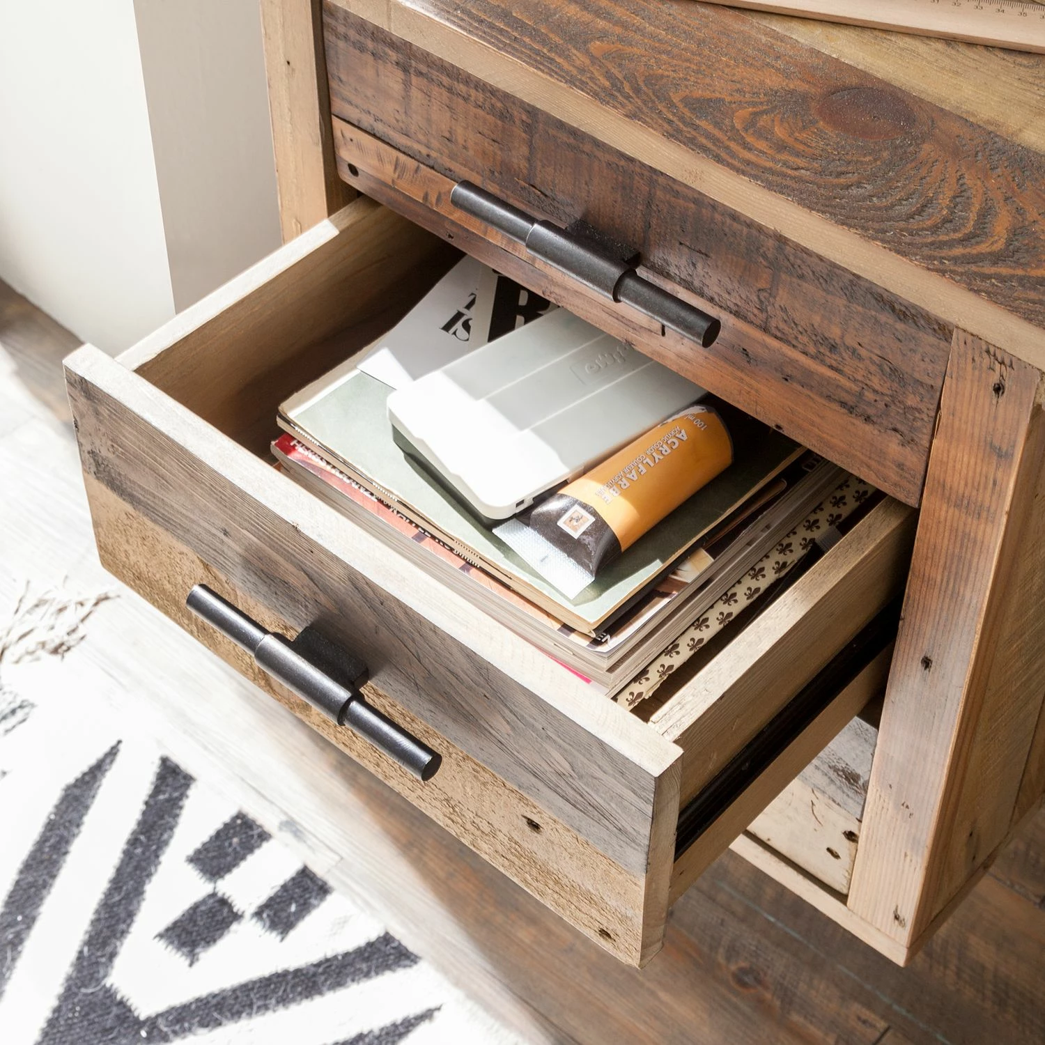 Ars manufacti Schreibtisch Tamati - Pinie massiv / Edelstahl - Pinie / Schwarz 9 Ars manufacti Schreibtisch Tamati - Pinie massiv / Edelstahl - Pinie / Schwarz – Bild 7