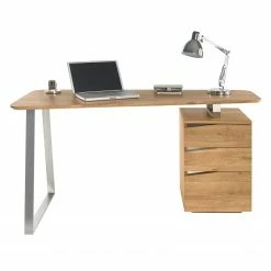 Ars Natura Schreibtisch Tarva - Asteiche -Möbel Verkäufe 2024 schreibtisch tarva asteiche teilmassiv asteiche edelstahl dekor 5236000