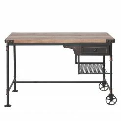 Neue Modular Schreibtisch Water Pipe - Buche Dekor / Schwarz