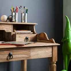 Wolf-Möbel Sekretär Bombay I - Sheesham massiv - Natur -Möbel Verkäufe 2024 sekretaer bombay sheesham massiv natur mit 3 schubladen 1407331