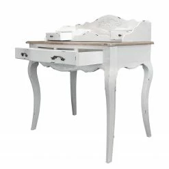 Maison Belfort Sekretär Nalovo - Paulownia teilmassiv - Paulownia Dunkel / Antik Weiß -Möbel Verkäufe 2024 sekretaer braun weiss antik 4727564