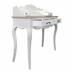 Maison Belfort Sekretär Nalovo - Paulownia teilmassiv - Paulownia Dunkel / Antik Weiß -Möbel Verkäufe 2024 sekretaer braun weiss antik 4727576