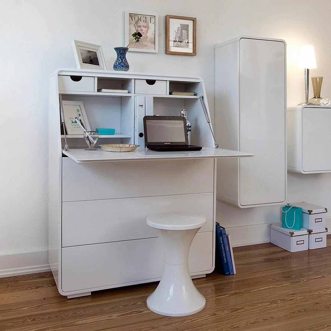 Jahnke Sekretär Cuuba Curve C 10 - Hochglanz Weiß 6 Jahnke Sekretär Cuuba Curve C 10 - Hochglanz Weiß – Bild 4