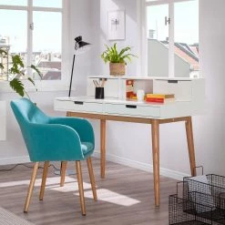 Mørteens Sekretär Lindholm - Weiß -Möbel Verkäufe 2024 sekretaer lindholm weiss eiche massiv 4031124