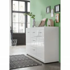 Germania Sideboard Adana - Hochglanz Weiß -Möbel Verkäufe 2024 sideboard adana hochglanz weiss 5188200