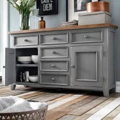 Maison Belfort Sideboard Balignton I - Kiefer massiv - Grau -Möbel Verkäufe 2024 sideboard balignton kiefer massiv grau 3692265