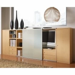 Loftscape Sideboard Emporior I - Ahorn Dekor -Möbel Verkäufe 2024 sideboard emporior i ahorn dekor glasschiebetuer satiniert 1554546