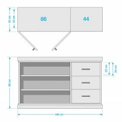 Ars manufacti Sideboard Hunter - Mango massiv / Metall - Mango / Blaugrau -Möbel Verkäufe 2024 sideboard hunter mango massiv metall mango blaugrau 5018748