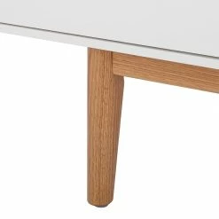 Mørteens Sideboard Lindholm V - Eiche teilmassiv - Weiß / Eiche -Möbel Verkäufe 2024 sideboard lindholm v weiss matt eiche massiv 358651