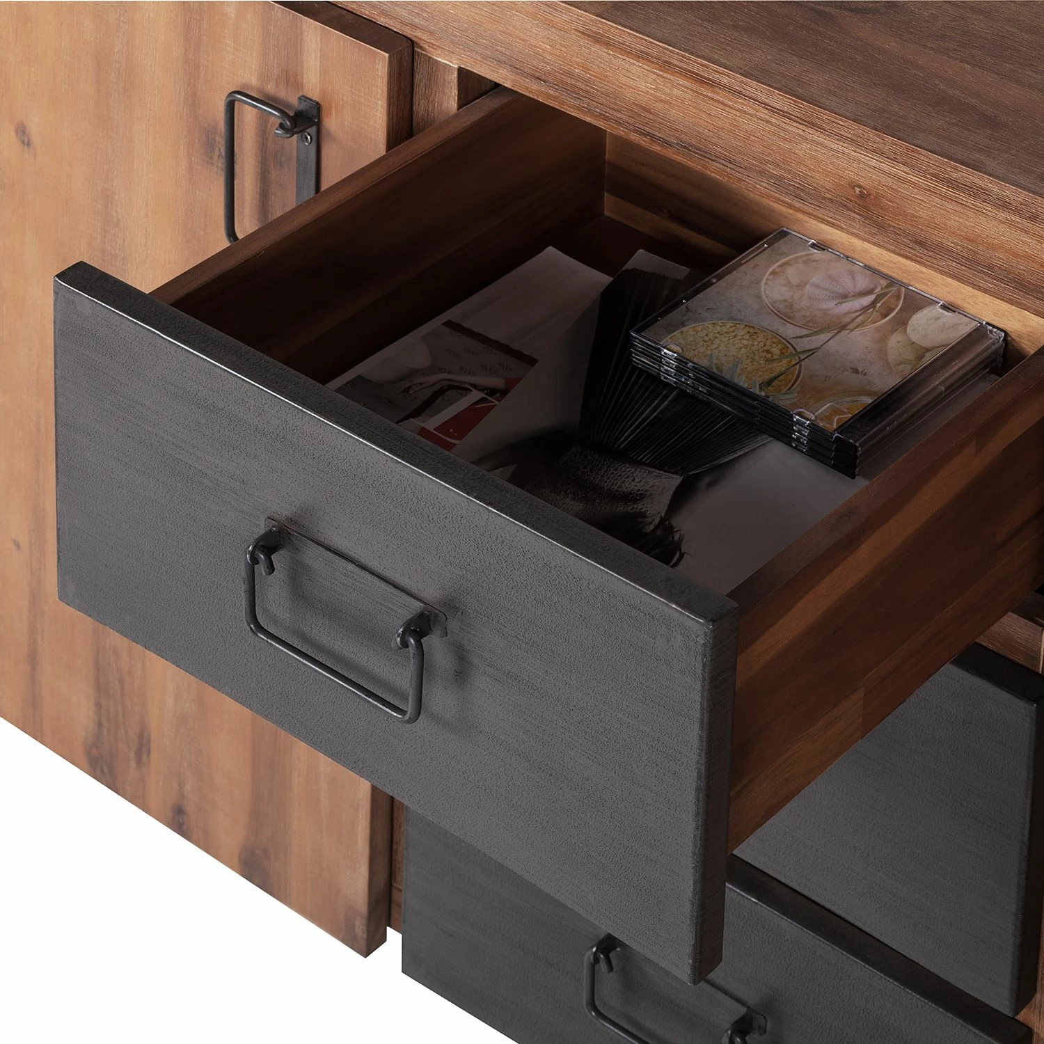 Ars manufacti Sideboard Manchester II - Akazie teilmassiv / Metall - Akazie / Anthrazit 8 Ars manufacti Sideboard Manchester II - Akazie teilmassiv / Metall - Akazie / Anthrazit – Bild 6