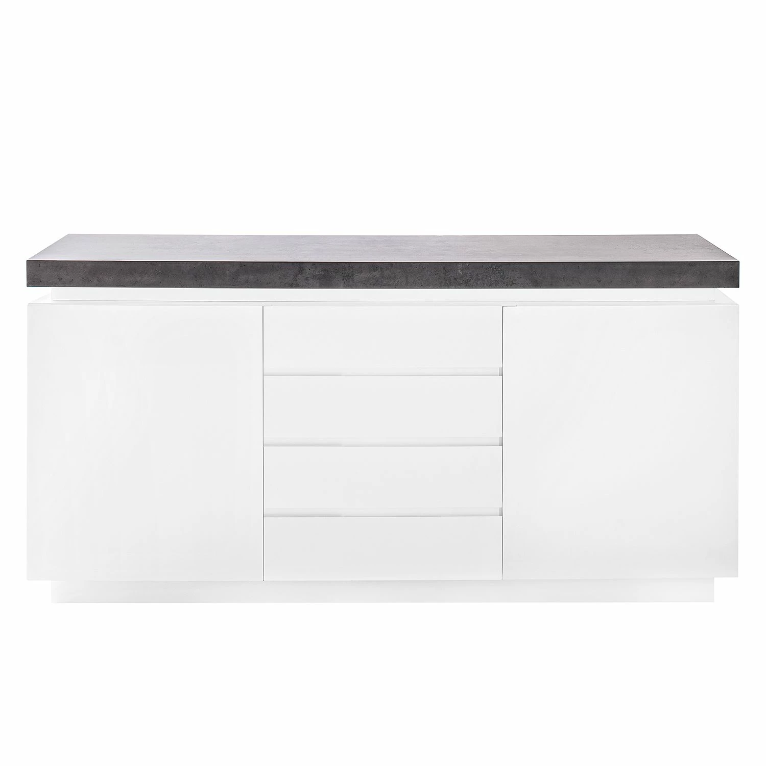 Fredriks Sideboard Namona I - Inkl. Beleuchtung - Weiß / Beton Dekor 5 Fredriks Sideboard Namona I - Inkl. Beleuchtung - Weiß / Beton Dekor – Bild 3