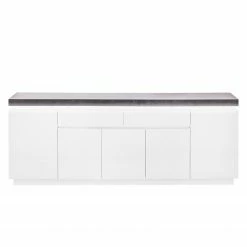 Fredriks Sideboard Namona III - Inkl. Beleuchtung - Beton Dekor / Weiß -Möbel Verkäufe 2024 sideboard namona iii inkl beleuchtung weiss anthrazit weiss anthrazit 3666849