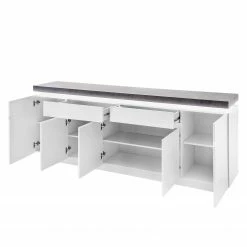 Fredriks Sideboard Namona III - Inkl. Beleuchtung - Beton Dekor / Weiß -Möbel Verkäufe 2024 sideboard namona iii inkl beleuchtung weiss anthrazit weiss anthrazit 3666853