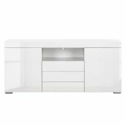 Fredriks Sideboard Roomconcept - Inkl.Beleuchtung - Hochglanz Weiß -Möbel Verkäufe 2024 sideboard roomconcept inkl led beleuchtung hochglanz weiss 4799912