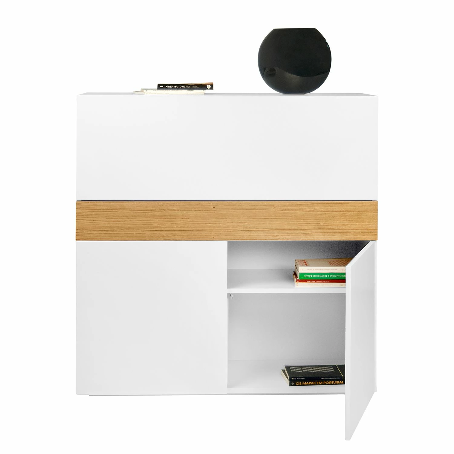 Temahome Sekretär Focus - Weiß / Eiche 12 Temahome Sekretär Focus - Weiß / Eiche – Bild 10